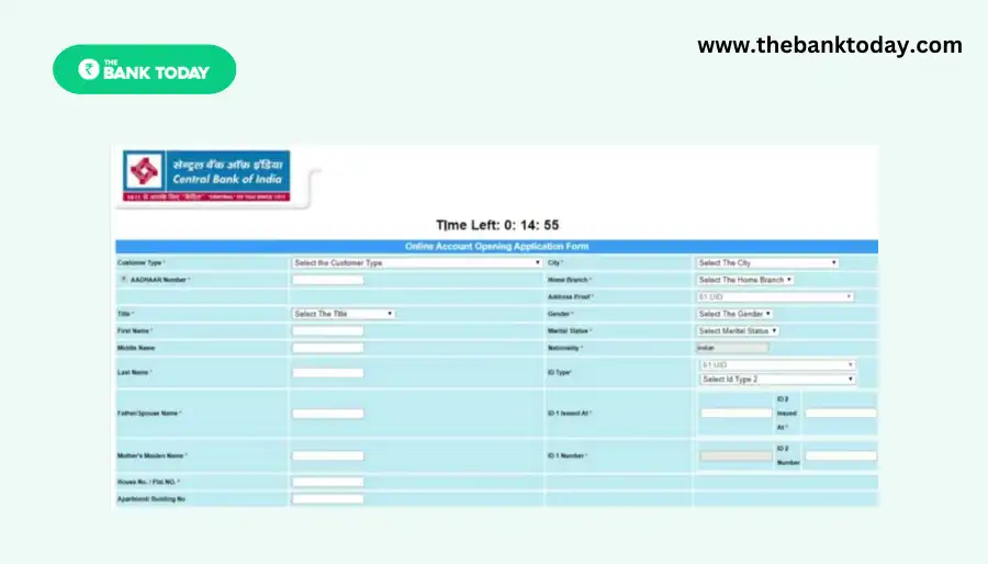 Open Account in Central Bank Online